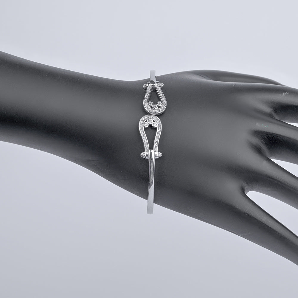 Small Diamond Platinum Bracelet